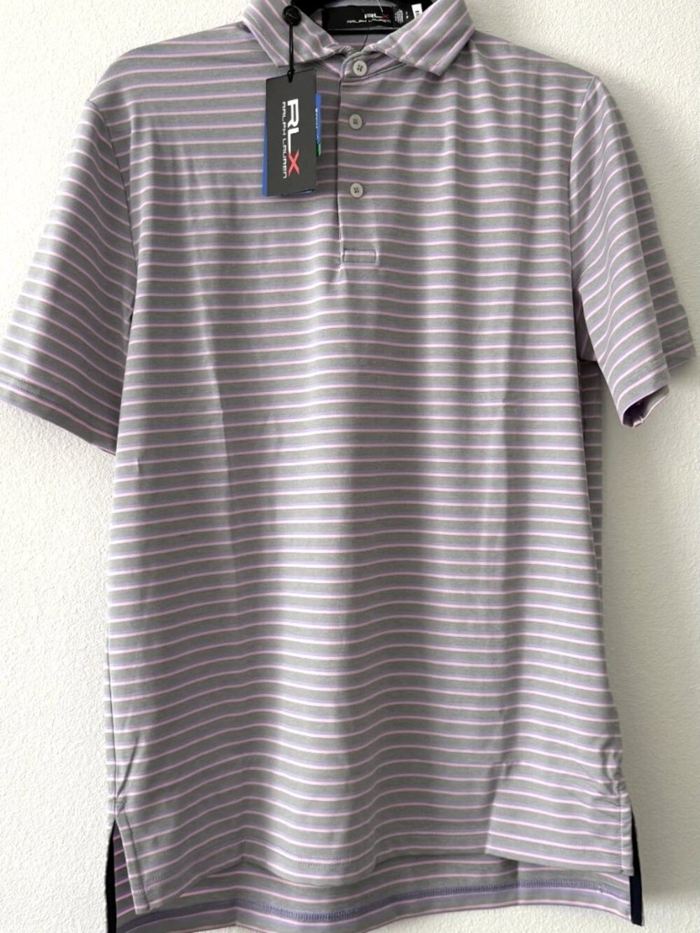 RLX Ralph Lauren Men's Performance Striped Golf Polo Shirt Size S NWT